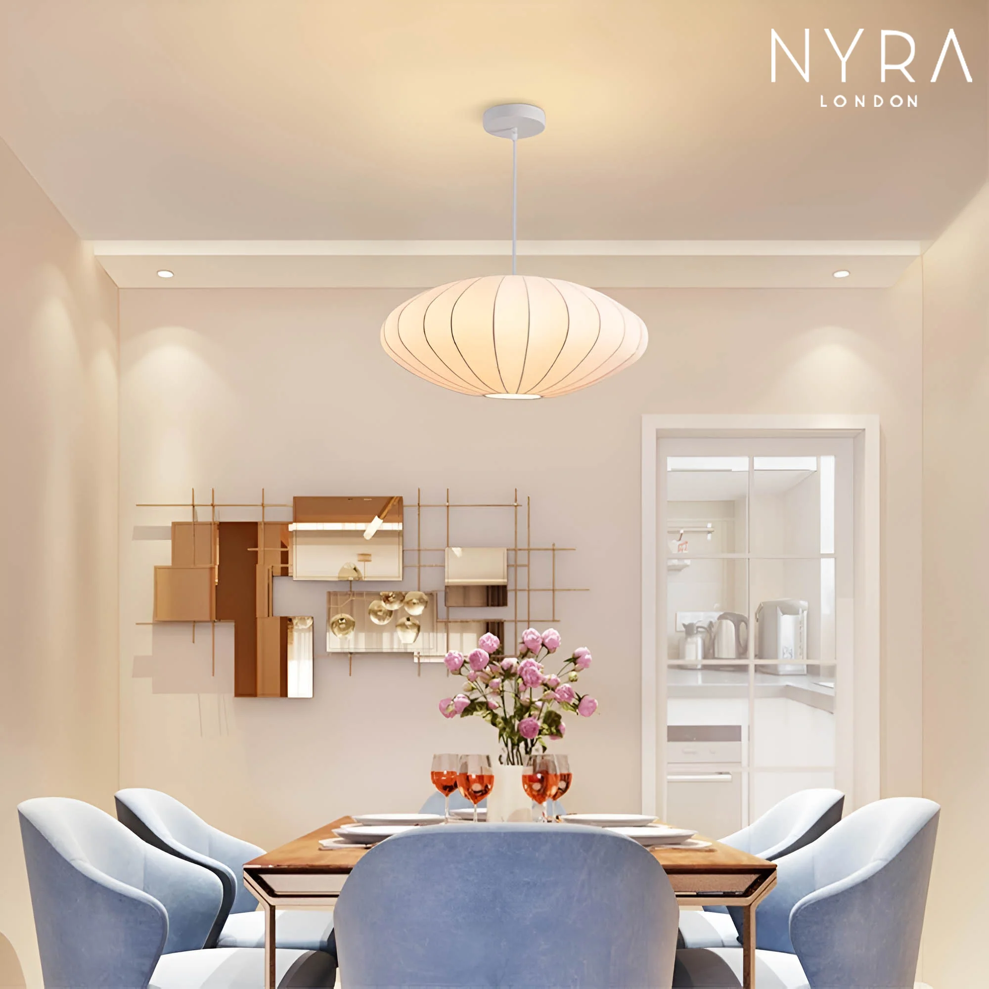 Zen Glow Silk Ceiling Light - Image 8