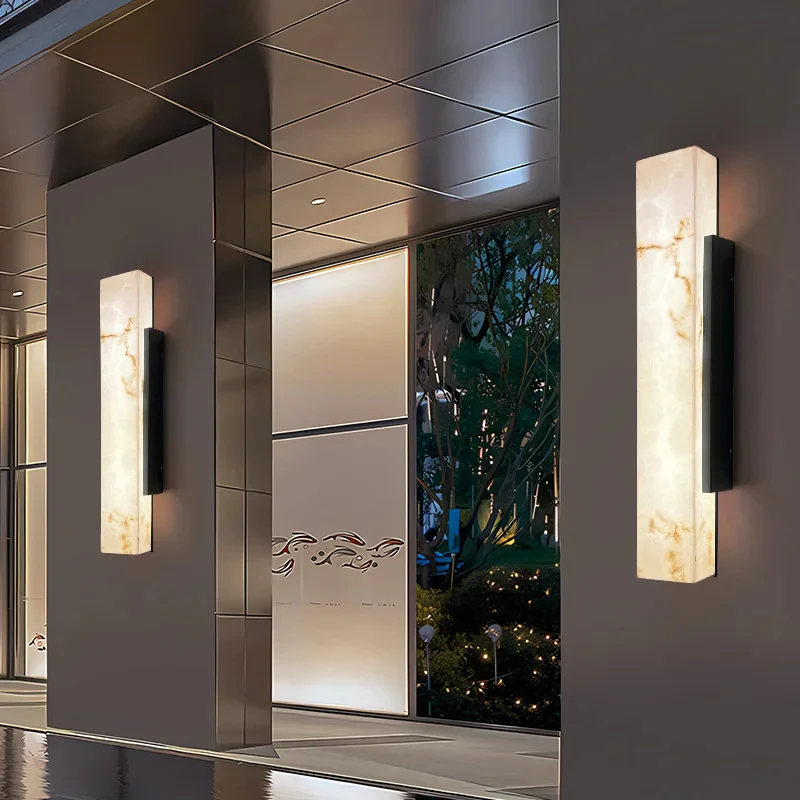 Zoya Outdoor Marble Wall Light - Image 15