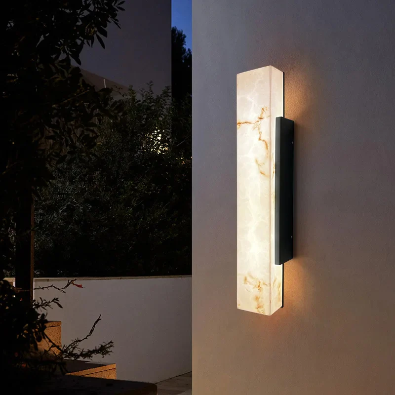 Zoya Outdoor Marble Wall Light - Image 17