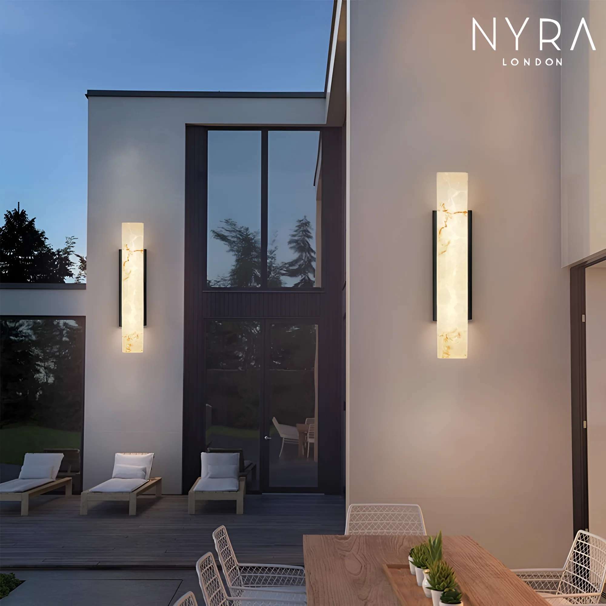 Zoya Outdoor Marble Wall Light - Image 3