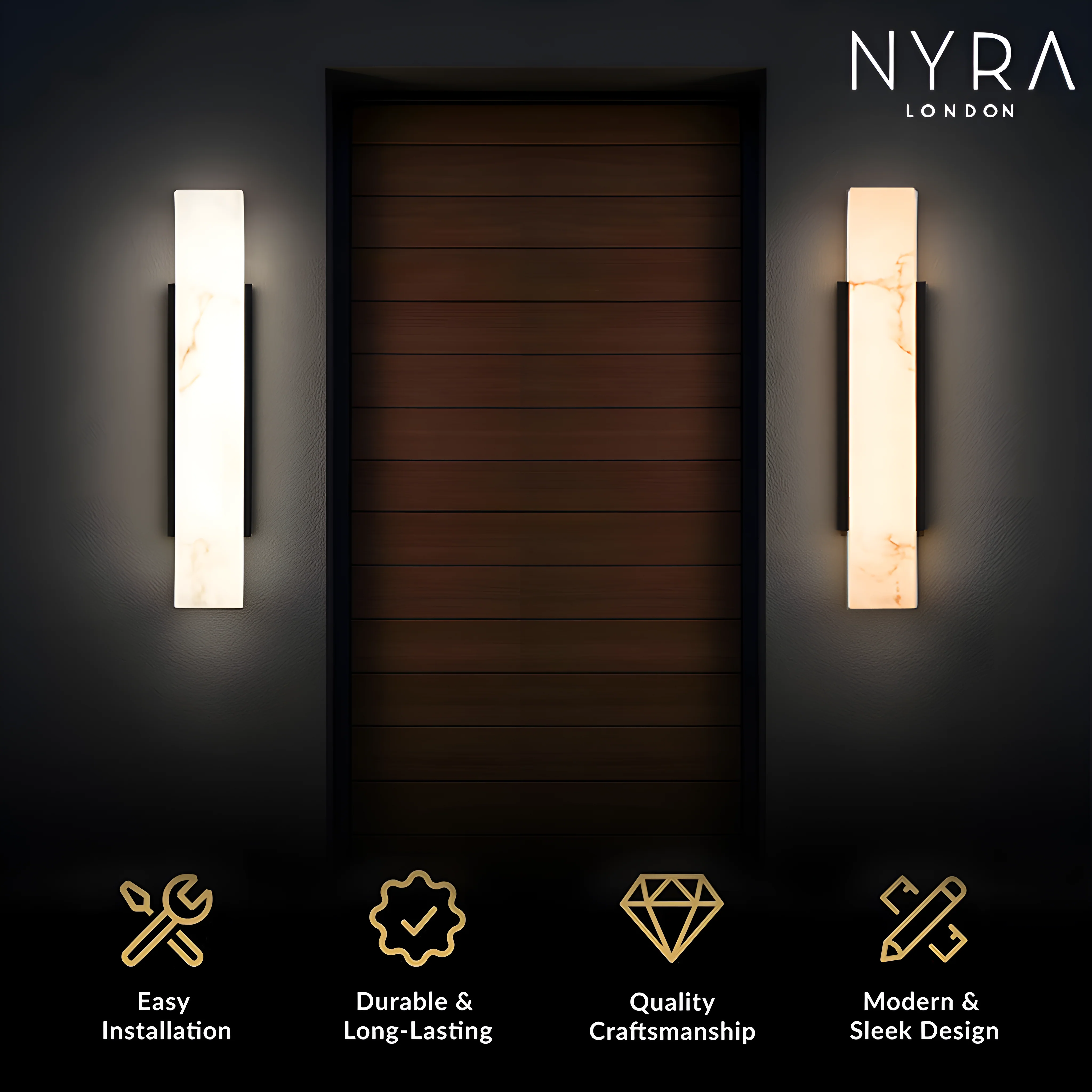 Zoya Outdoor Marble Wall Light - Image 4
