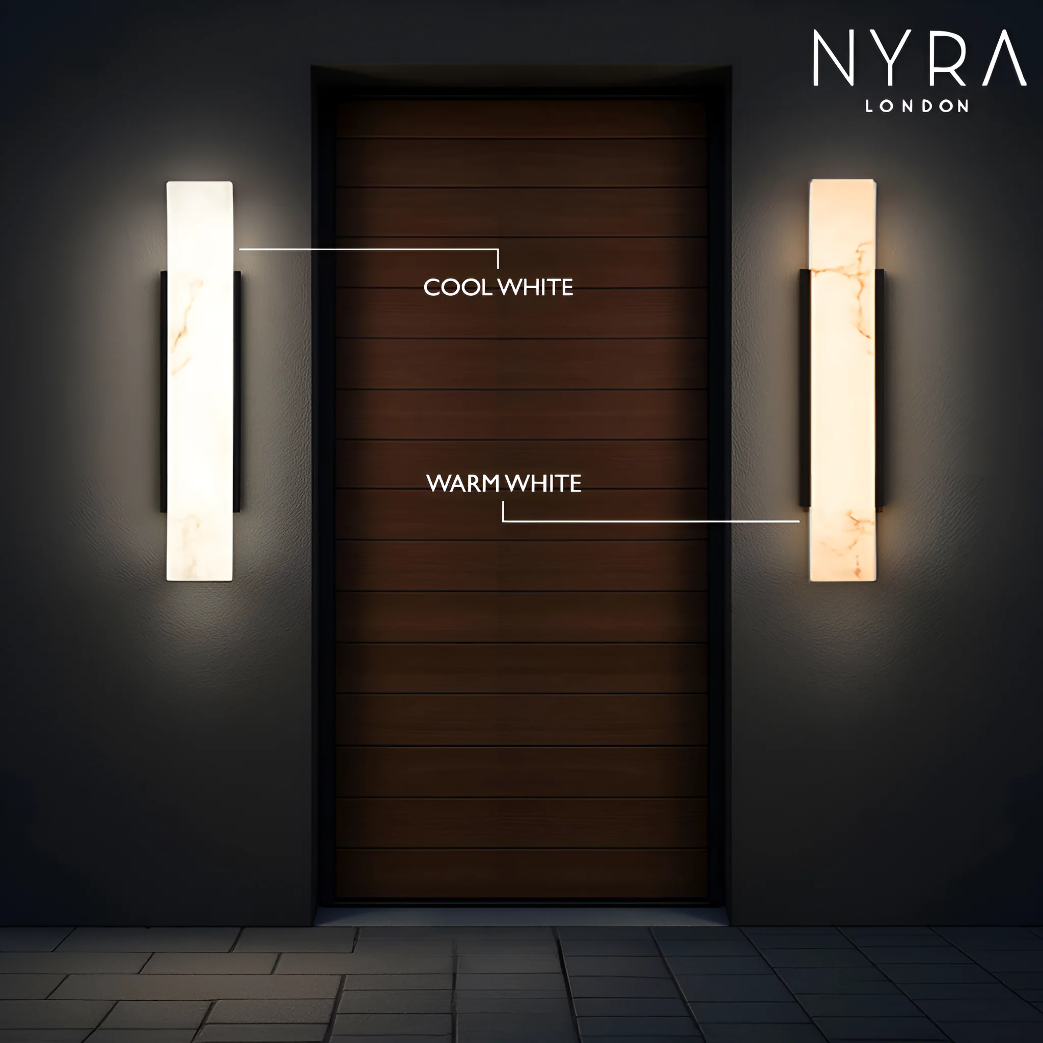 Zoya Outdoor Marble Wall Light - Image 8