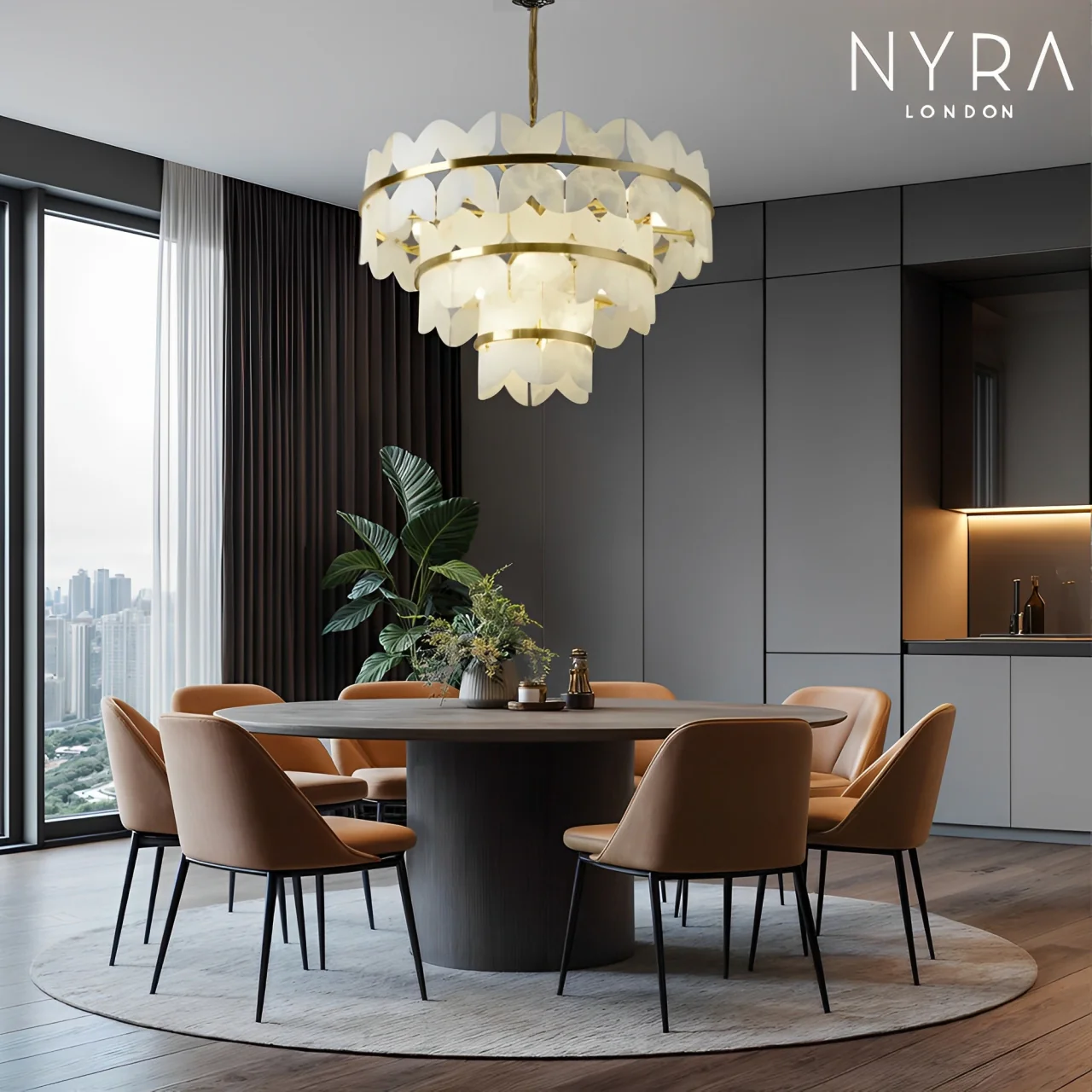 Zyra Alabaster Chandelier Light - Image 12