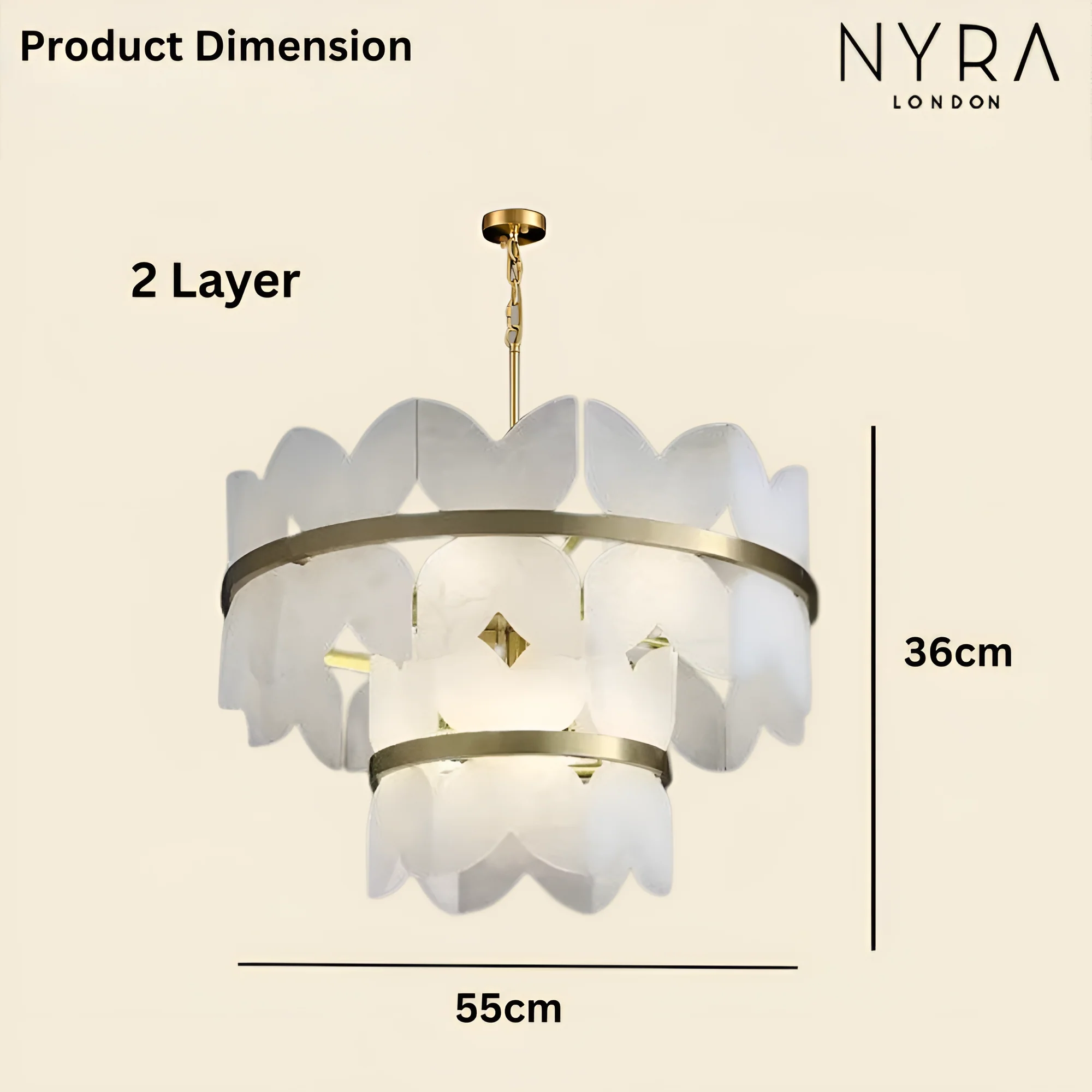 Zyra Alabaster Chandelier Light - Image 15