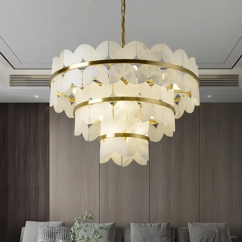 Zyra Alabaster Chandelier Light - Image 16