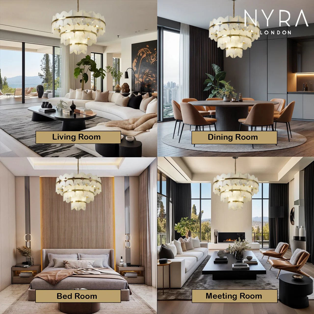 Zyra Alabaster Chandelier Light - Image 3