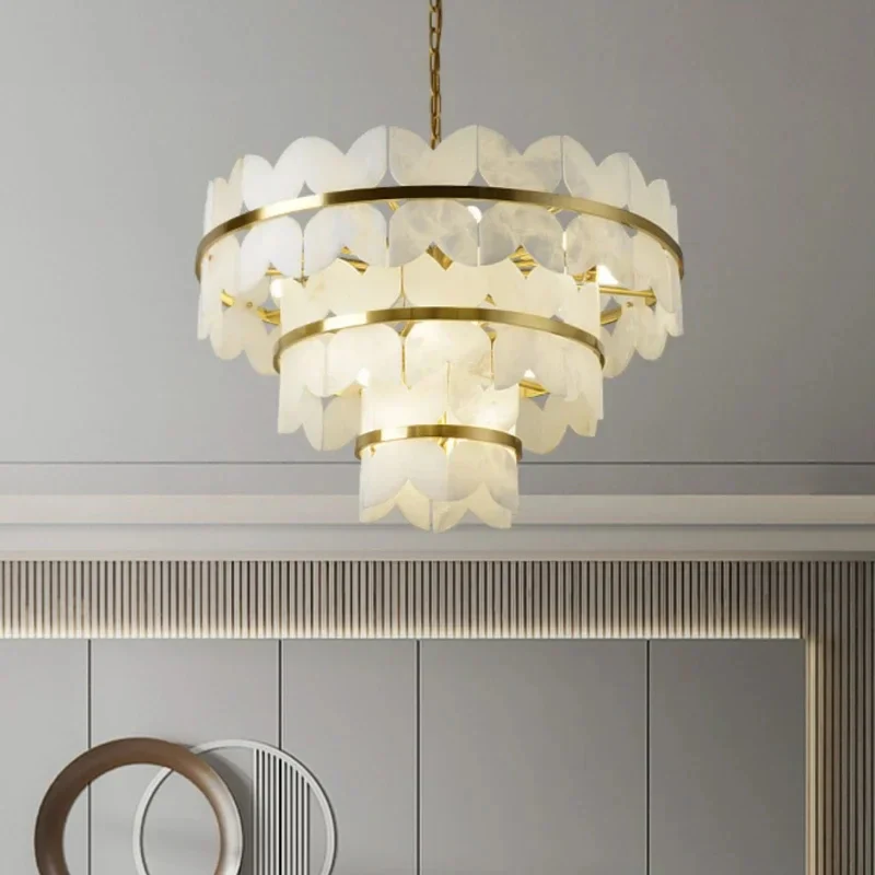 Zyra Alabaster Chandelier Light - Image 7